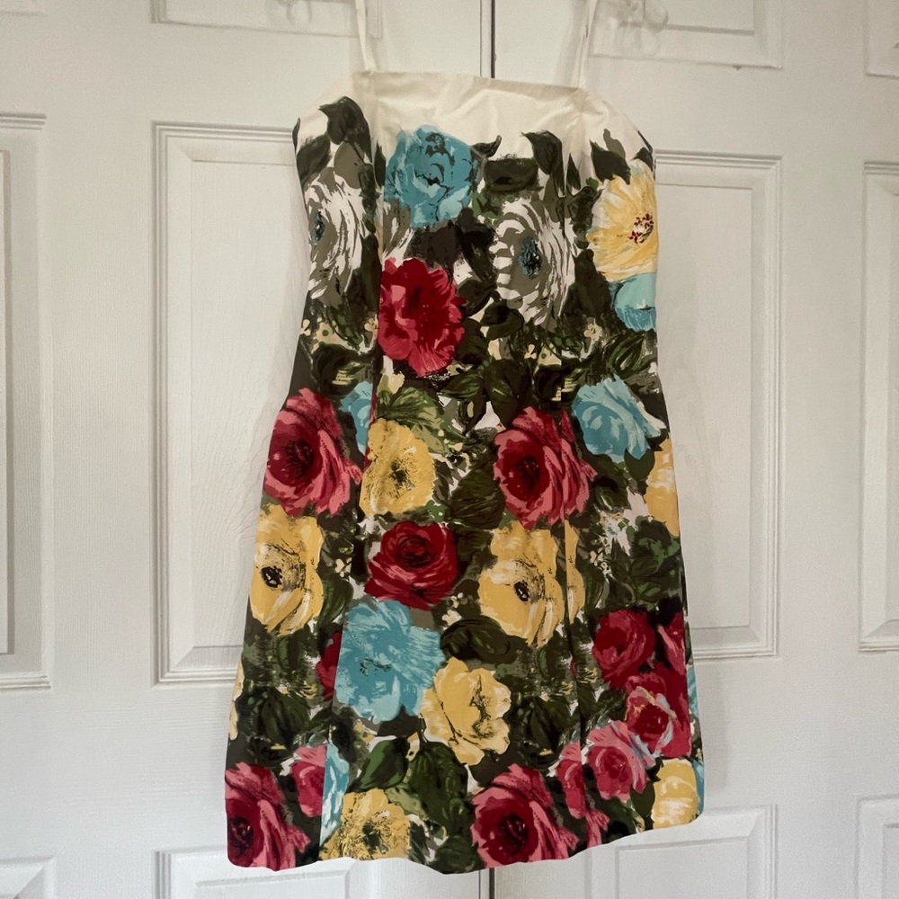 Floral Strapless Dress